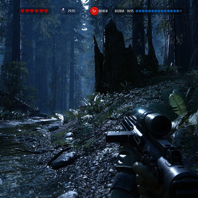 Отправляемся в ночной лес на Эндоре Star Wars: Battlefront (1920x1080px, 537.8Kb)