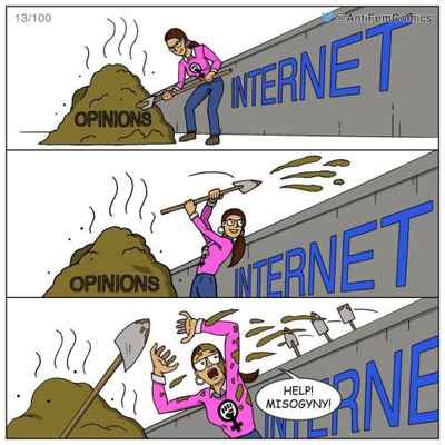 Девушка феминистка вбрасывает свое мнение Мемы (500x500px, 48.5Kb)