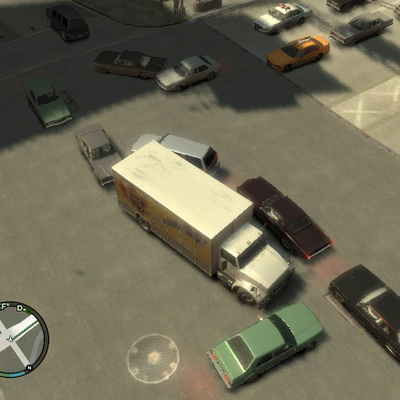 Нико на грузовике застрял в пробке Grand Theft Auto (800x600px, 80.4Kb)