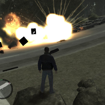 Черные кубики это артефакты на дыме Grand Theft Auto (800x600px, 79.5Kb)
