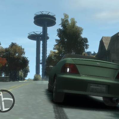 Две башни в виде летающих тарелок Grand Theft Auto (800x600px, 84.4Kb)