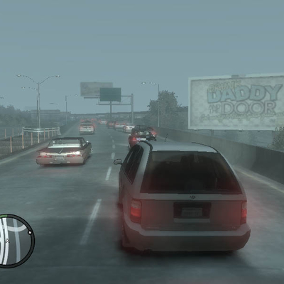 Трафик на эстакаде Grand Theft Auto (800x600px, 54.7Kb)
