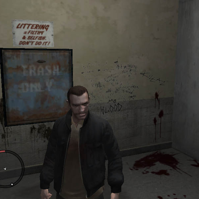 Грязный подъезд, лужи крови Grand Theft Auto (800x600px, 53.7Kb)