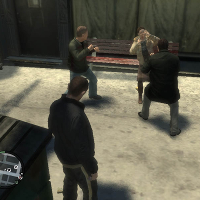 Нехорошие люди избивают бабку Grand Theft Auto (800x600px, 82.2Kb)