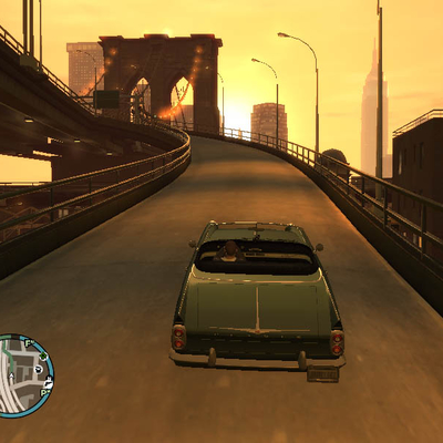 На роскошном кабриолете Peyote по вечернему шоссе Grand Theft Auto (800x600px, 84.6Kb)