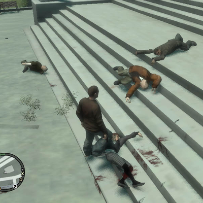 Трупы на лестнице Grand Theft Auto (800x600px, 92.6Kb)