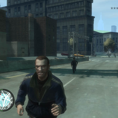 Нико Беллик убегает от полицейского Grand Theft Auto (800x600px, 72.1Kb)