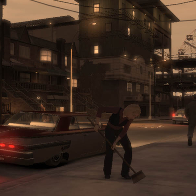 Вечерняя улица Либерти-Сити Grand Theft Auto (800x600px, 76.2Kb)
