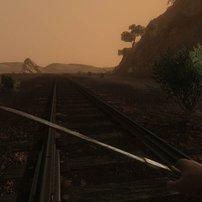 Железная дорога в африканской саванне Far Cry (1024x768px, 94.9Kb)