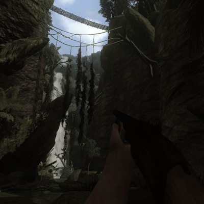 Висячий мост над пропастью в Африке Far Cry (1024x768px, 102.3Kb)