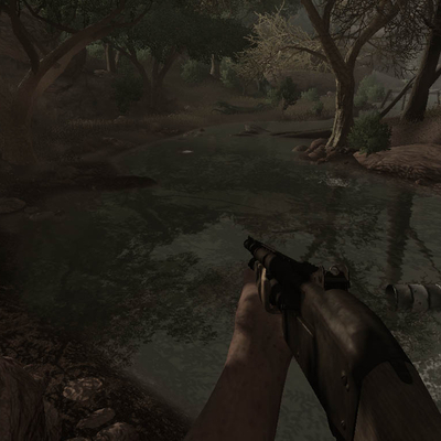 Живописная речушка в джунглях Far Cry (1024x768px, 100.9Kb)